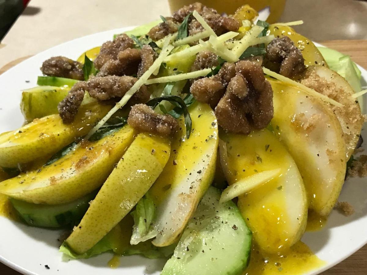 Comice Pear Salad With Ginger Beer Dressing – GOAT